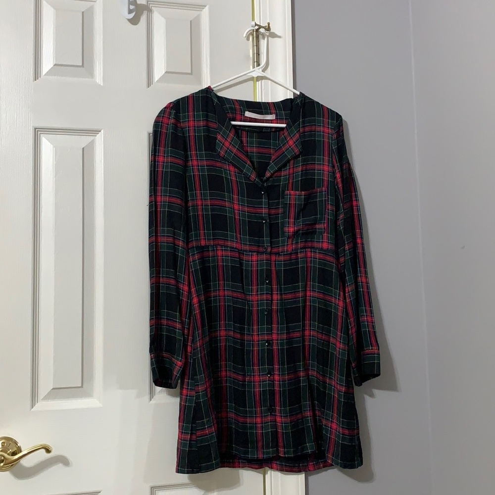 Zara womens plaid dress